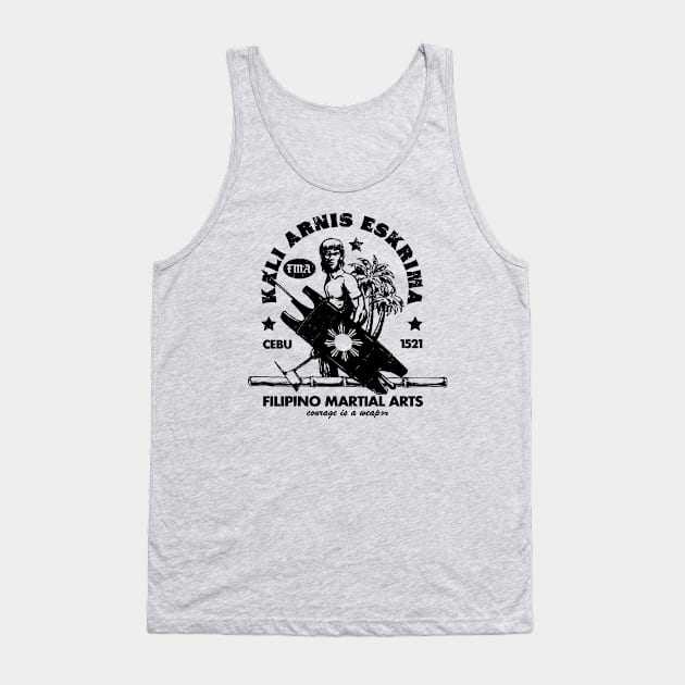 Kali Eskrima Arnis Warrior Tank Top by Black Tee Inc